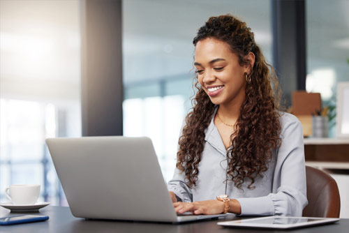 Illustration of a woman receiving comprehensive student support